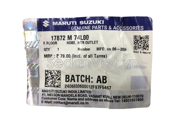 Ống nước ra thân van hằng nhiệt 17872M74L00