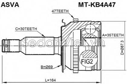 Đầu láp ngoài Mitsubishi Triton 2010-2013