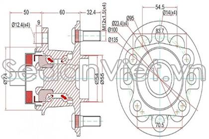 Bi moay ơ sau Toyota Corolla Altis 2004-2008