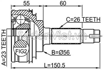 Đầu láp ngoài Toyota Corolla 1996