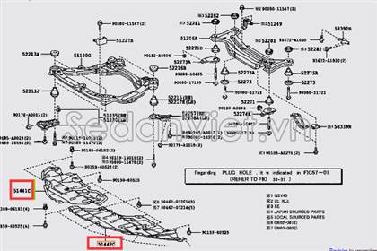 Chắn bùn gầm máy trái 5144206050