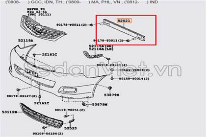 Xương giằng ngang đầu xe 520210K040