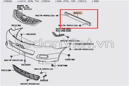 Xương đỡ cản trước Toyota Innova 2012-2013