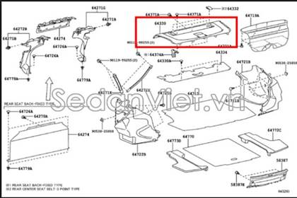 Giá để đồ cốp hậu dùng cho xe Toyota Vios 2014-2016