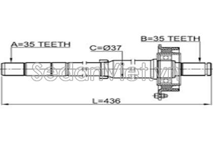 Trục láp trung gian 6L8Z3A329A