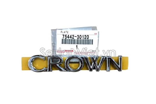 Chữ crown nắp cốp sau Toyota Crow 1987-1989