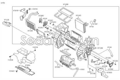 Motor mở cửa gió điều hòa trong xe Hyundai i30 CW 2008-2011