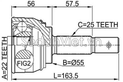 Đầu láp ngoài Mazda 2s 2013-2014
