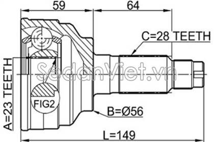 Đầu láp ngoài Mazda 626 1997-2001