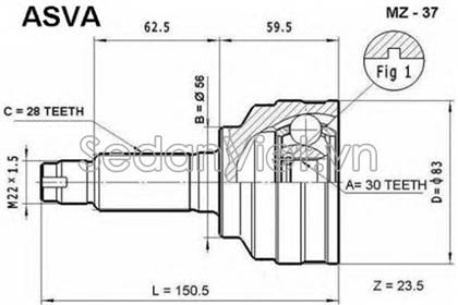 Đầu láp ngoài Mazda 626 1997-2001