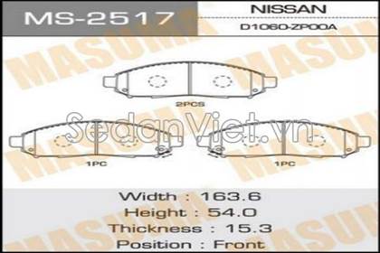 Má phanh trước dùng cho xe Nissan Navara 2007-2011