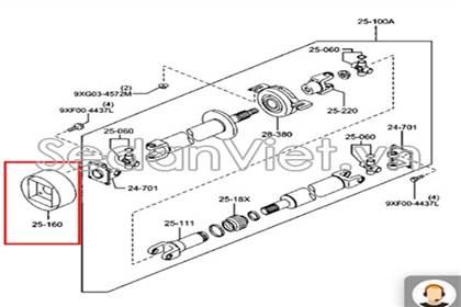 Giảm chấn các đăng dùng cho xe Mazda BT-50 2012-2015