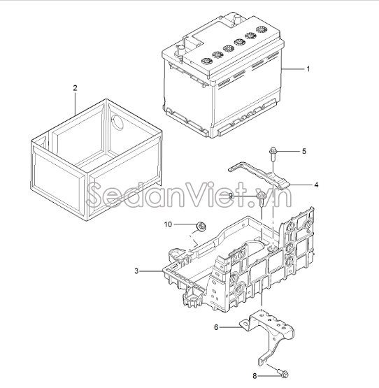 Thùng đựng ắc quy MG5 2021-2023