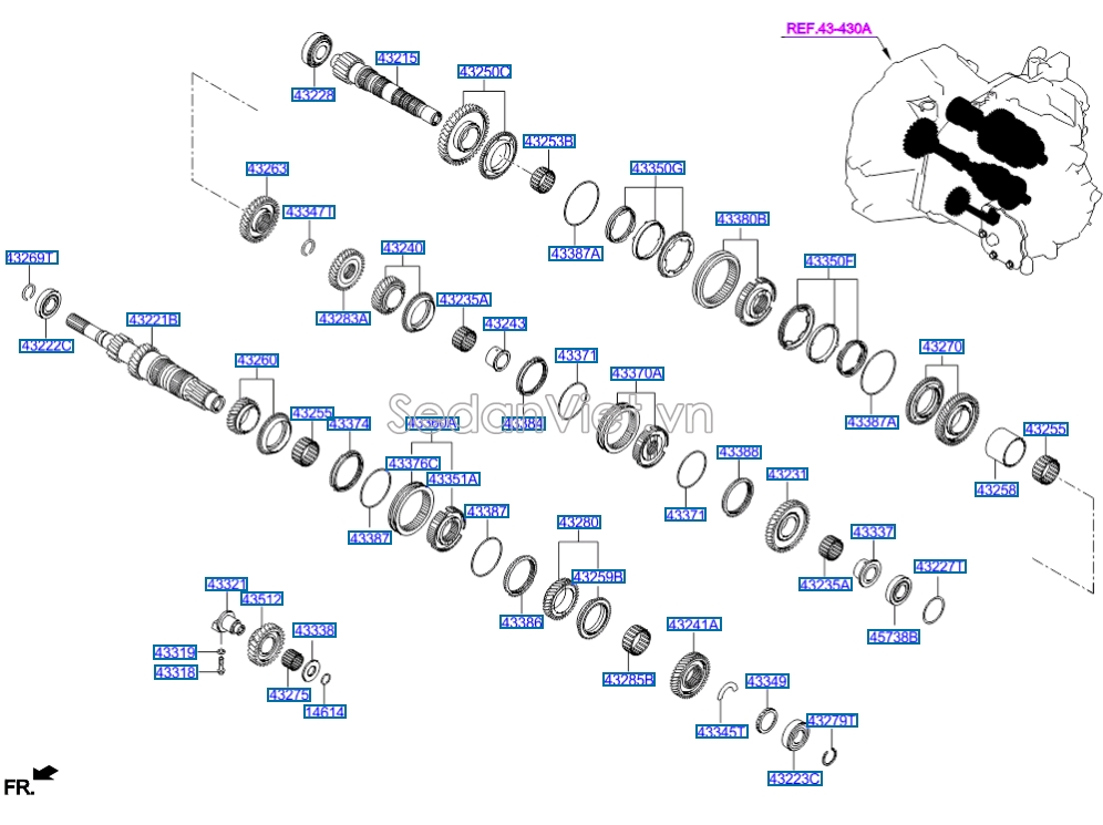 Bi trục thứ cấp KIA Carens 2007-2012