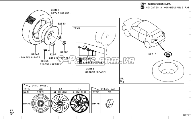 Van bơm hơi lốp xe Mitsubishi Xpander 2022-2024