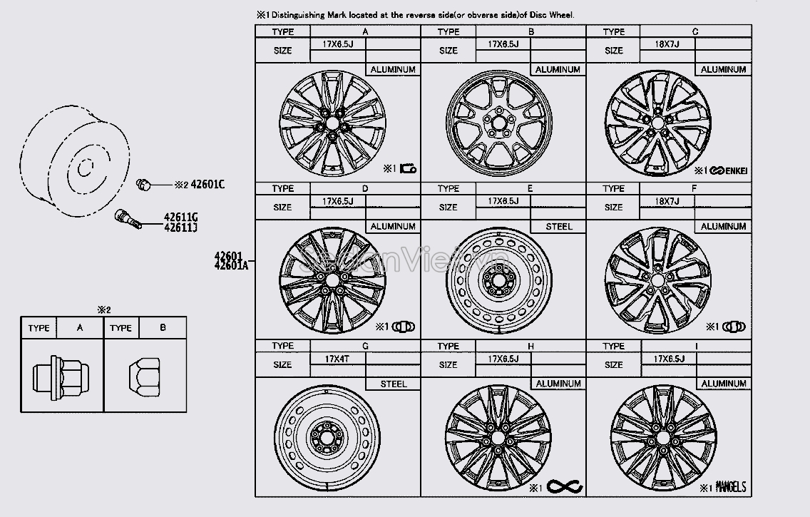 Van bơm hơi lốp Toyota Fortuner 2009-2012