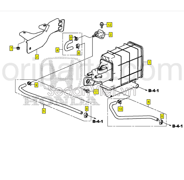 Hộp lọc xăng thừa Honda City 2017