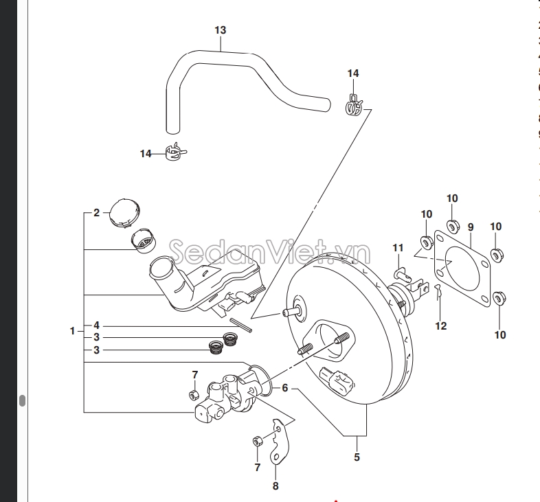 Nắp bình dầu phanh Suzuki Swift 2013-2017