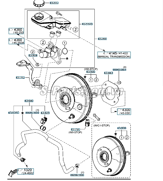 Tổng phanh Mazda 3 2013-2016