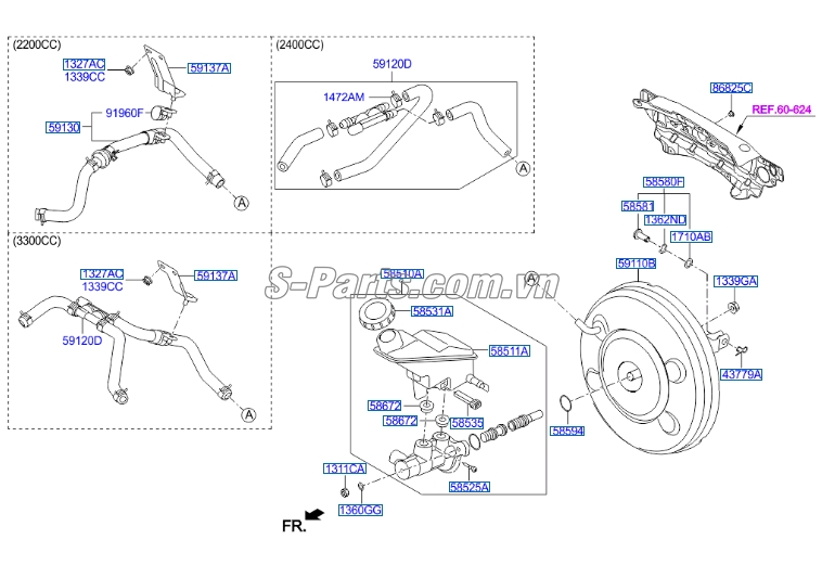 Bầu trợ lực lái Hyundai Santafe 2013-2015