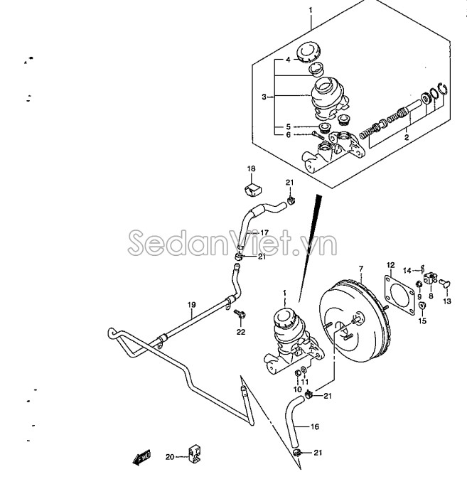 Bầu trợ lực phanh Suzuki APV 2012