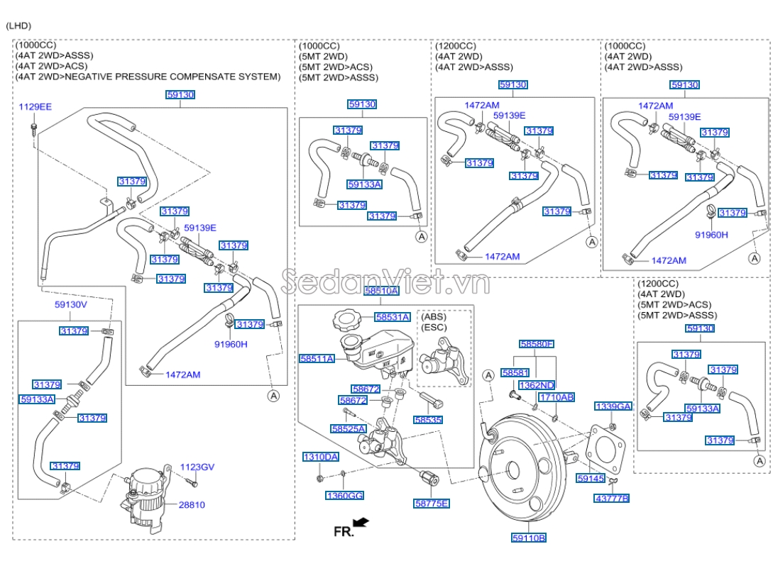 Giắc cảm biến ABS Hyundai i10 Grand 2014-2016