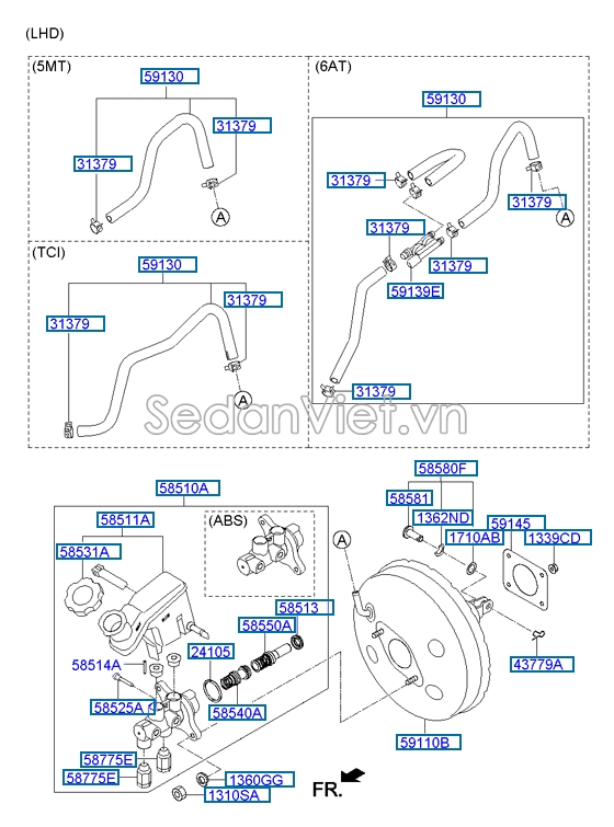 Nắp bình dầu tổng phanh KIA Morning 2015