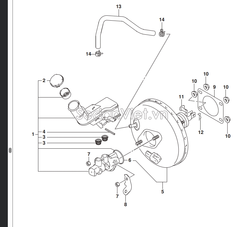 Nắp bình dầu phanh Suzuki Swift 2013-2017