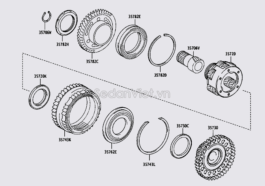 Bi hộp số đảo chiều biến mô Lexus RX350 2015-2019
