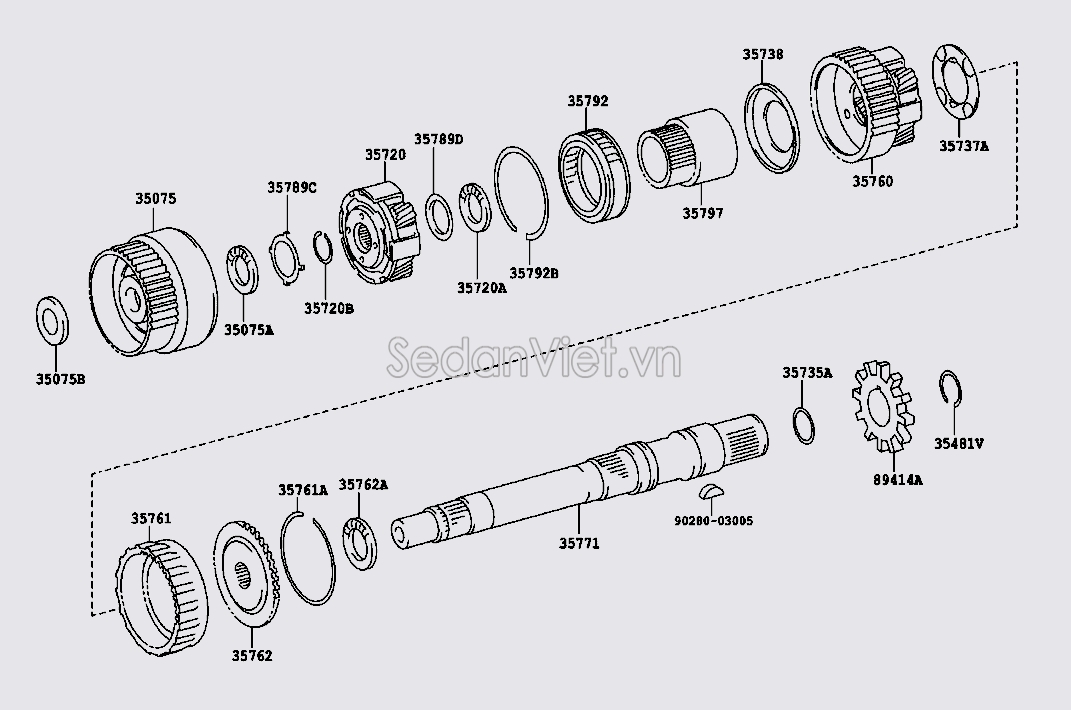 Bánh răng hành tinh phía trước Toyota Fortuner 2009-2012