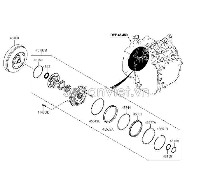 Bơm dầu hộp số tự động Hyundai Elantra 2016