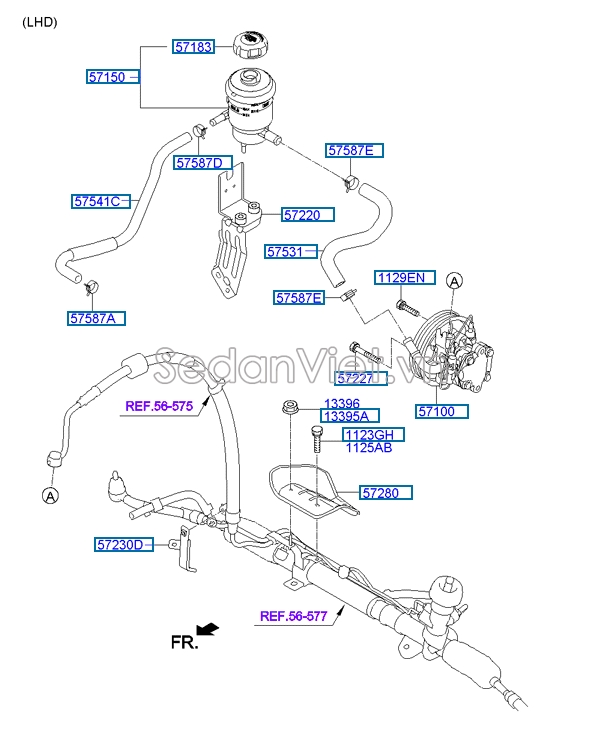 Bơm trợ lực Hyundai Tucson 2010-2012