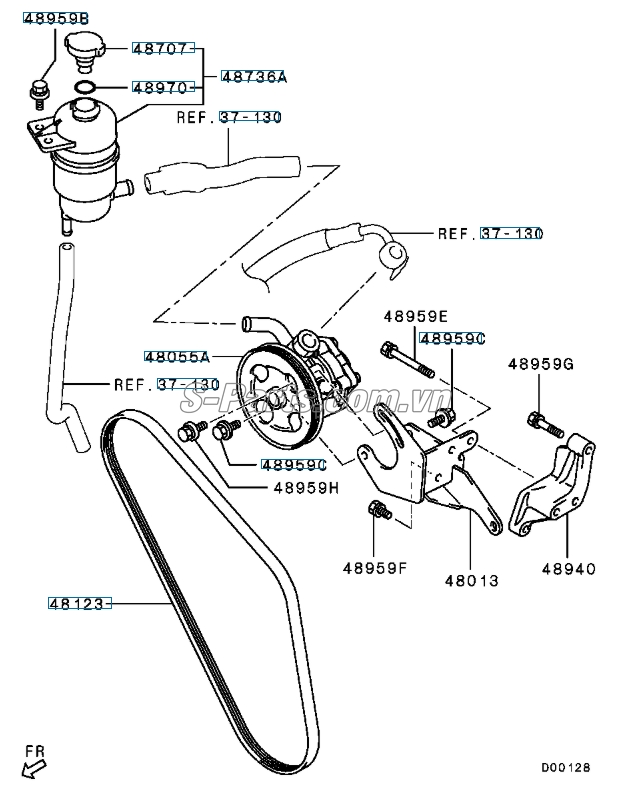 Bình dầu trợ lực lái Mitsubishi Triton 2005-2009