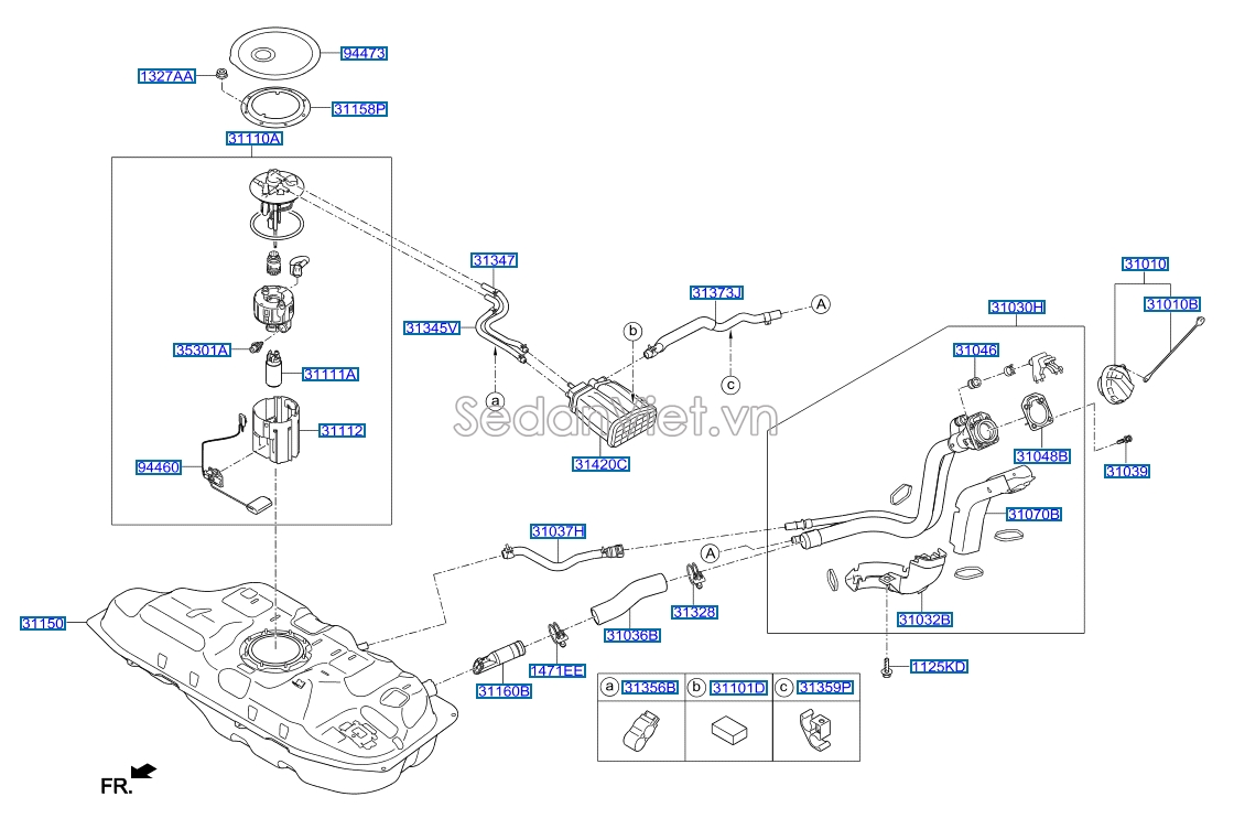Thùng nhiên liệu xăng Hyundai i10 Grand 2014-2016