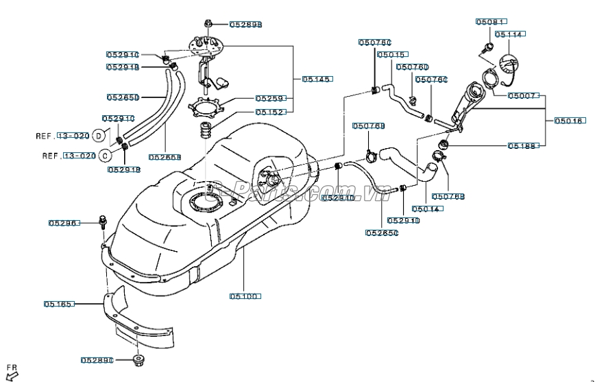 Cảm biến báo dầu Mitsubishi Triton 2005-2009