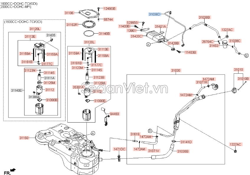Bơm xăng KIA Rio 2012-2014