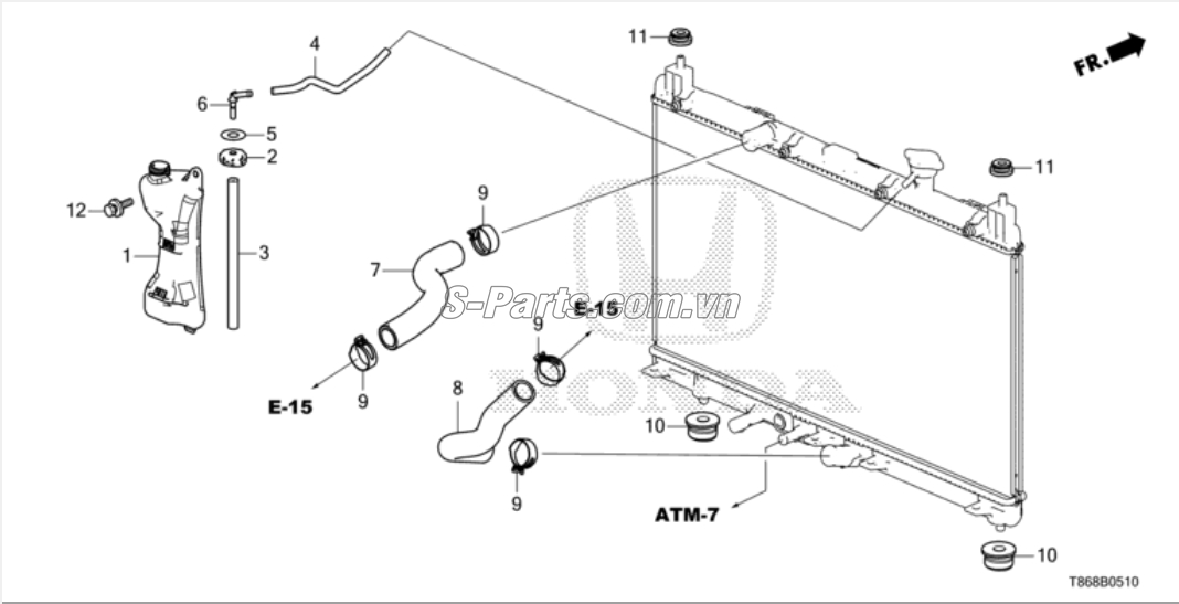 Nắp bình nước phụ Honda City 2017-2020