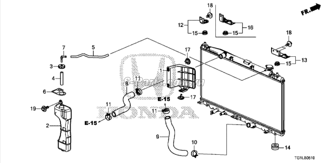 Nắp bình nước phụ Honda City 2017-2020