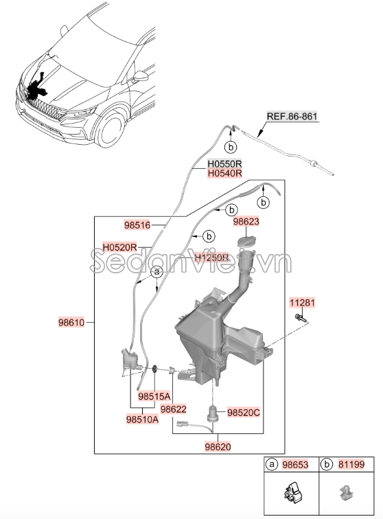 Bơm nước rửa kính Hyundai i10 Grand 2017