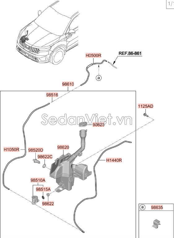 Bơm nước rửa kính Hyundai i10 Grand 2017
