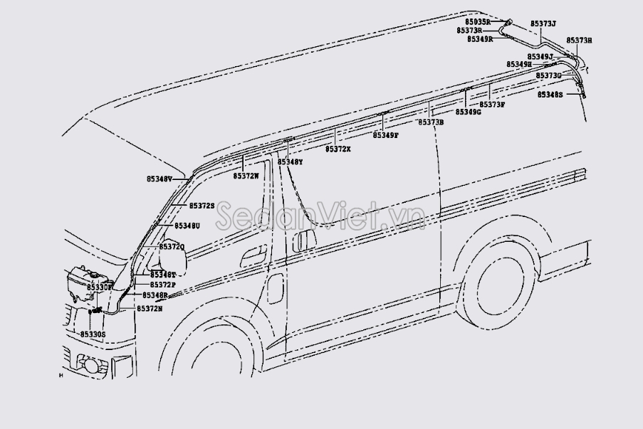 Cao su chặn nước bình nước rửa kính Toyota RAV4 2006-2008