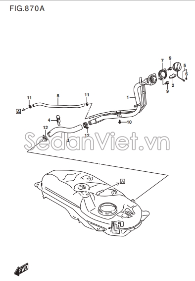 Nắp bình xăng trong Suzuki Ertiga 2018