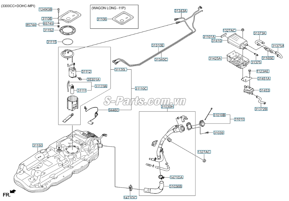 Nắp bình xăng Hyundai Tucson 2015-2017