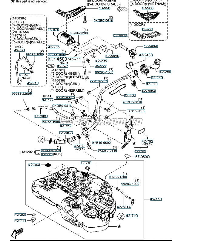 Nắp bình xăng Mazda CX-5 2016-2017