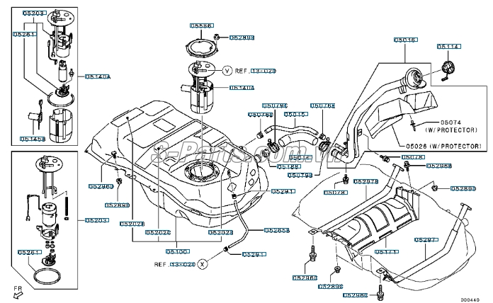 Cụm bơm xăng Mitsubishi Outlander 2017