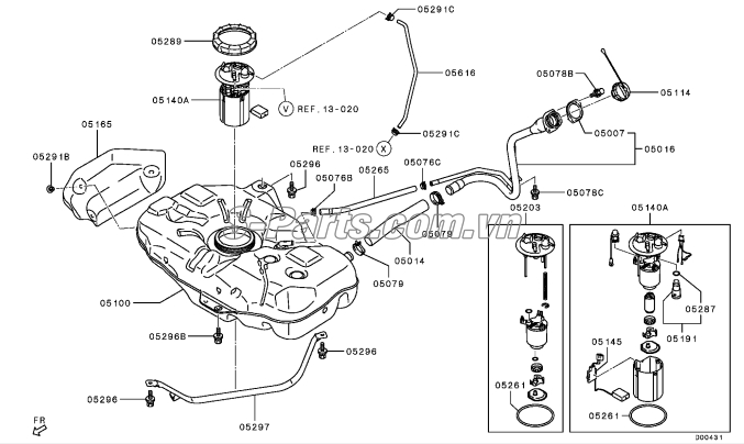 Cảm biến báo xăng Mitsubishi Attrage 2014