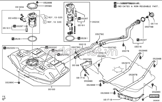 Gioăng nắp bình xăng Mitsubishi Outlander 2017-2019