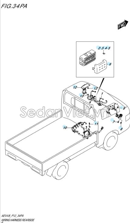 Cầu chì 15A Suzuki Swift 2013-2017