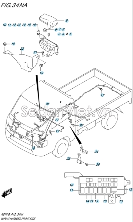 Cầu chì 30A Suzuki Swift 2013-2017