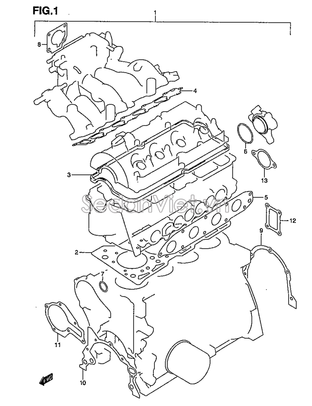 Gioăng dàn cò Suzuki Vitara 2004